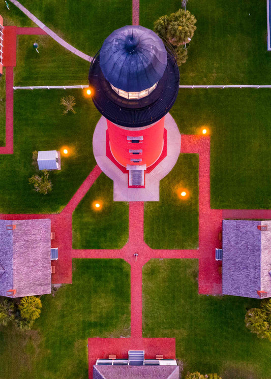 Overhead Ponce de Leon Inlet Lighthouse